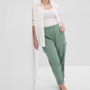 Gap Midrise Twill Green Cargo Pants